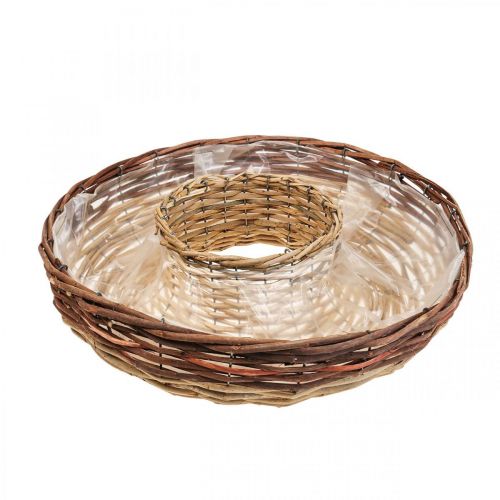 Floristik24 Anel de planta de salgueiro, tigela de planta Ø44/38cm conjunto de 2