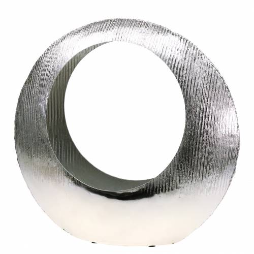 Floristik24 Anel de planta em pé prata 40cm x 12cm H38cm