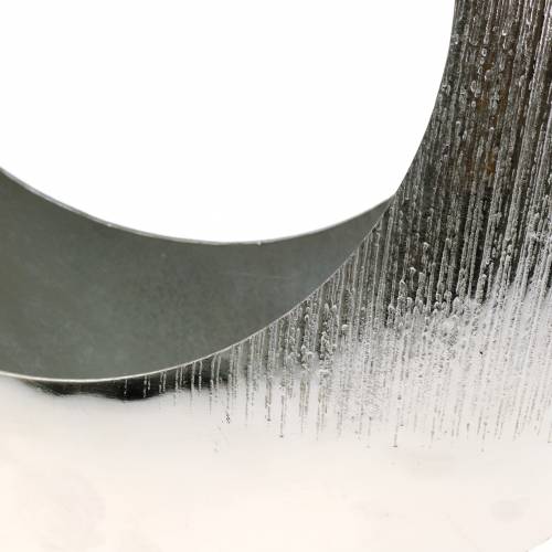 Floristik24 Anel de planta em pé prata 40cm x 12cm H38cm