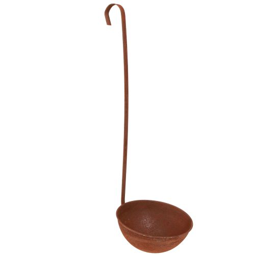 Floristik24 Tigela para plantas pendurada decoração de cozinha espátula ferrugem Ø16,5cm 2 unidades