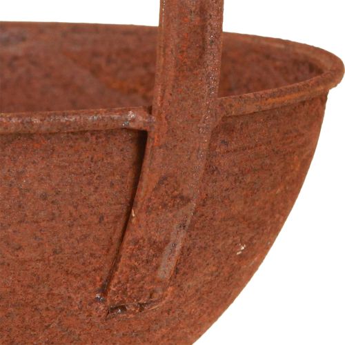 Floristik24 Tigela para plantas pendurada decoração de cozinha espátula ferrugem Ø16,5cm 2 unidades