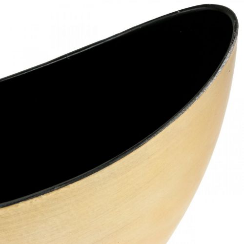 Floristik24 Tigela para plantas Tigela decorativa oval jardineira ouro 24×10×15cm