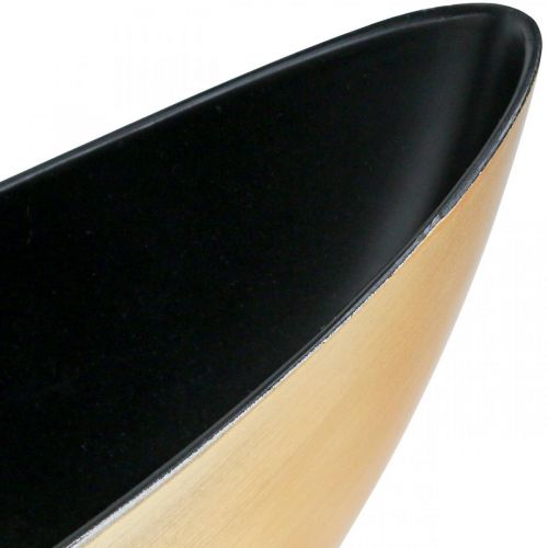 Tigela de plantas Tigela decorativa oval jardineira ouro 39×12×13cm