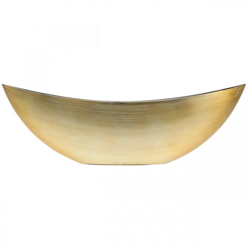 Floristik24 Tigela de plantas Tigela decorativa oval jardineira ouro 39×12×13cm