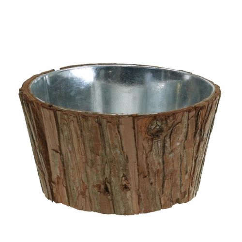 Floristik24 Vaso para plantas, jardineira, vaso para flores, decoração de casca de árvore Ø17cm A9cm