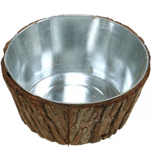 Floristik24 Vaso para plantas, jardineira, vaso para flores, decoração de casca de árvore Ø21cm A10cm