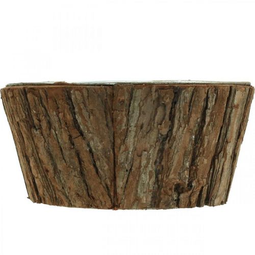 Floristik24 Vaso para plantas, jardineira, vaso para flores, decoração de casca de árvore Ø21cm A10cm