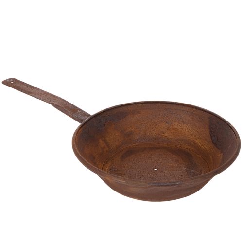 Bandeja de plantio, vaso de metal cor ferrugem com alça, Ø31cm | Floristik24.pt