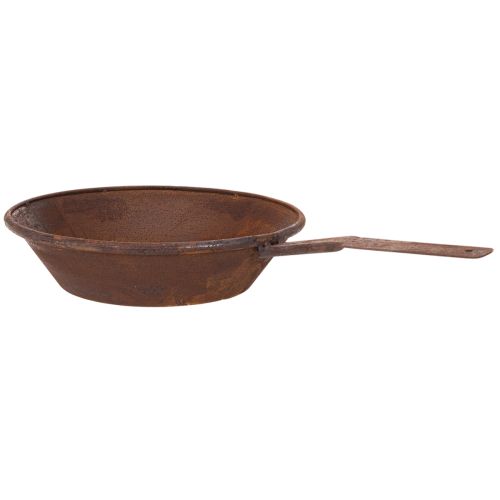 Bandeja de plantio, vaso de metal cor ferrugem com alça, Ø31cm | Floristik24.pt
