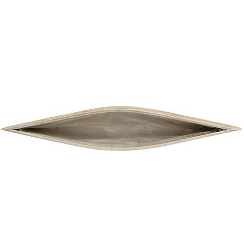 Floristik24 Vasilha feita de madeira branca 79 cm x 14 cm x 7,5 cm