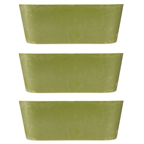 Itens Tigela para plantas tigela verde oval de plástico 27 × 11 × 10 cm 3 unidades