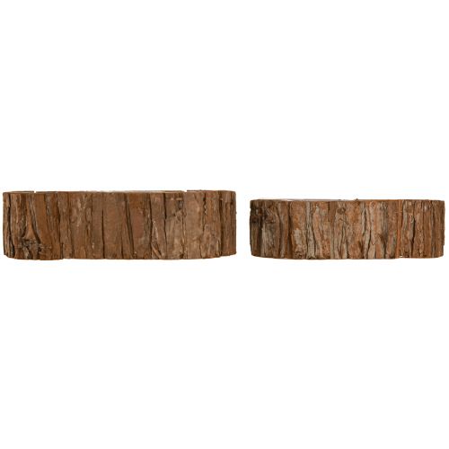 Itens Tigela para plantas oval casca natural 30,5×15cm / 24×11cm conjunto de 2