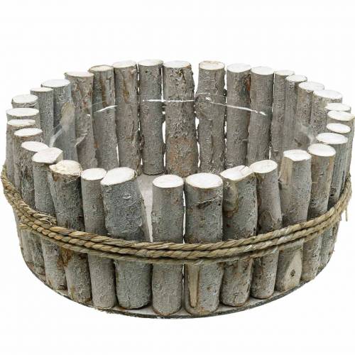 Floristik24 Vaso para plantador feito de ramos Ø33cm Alt.13cm