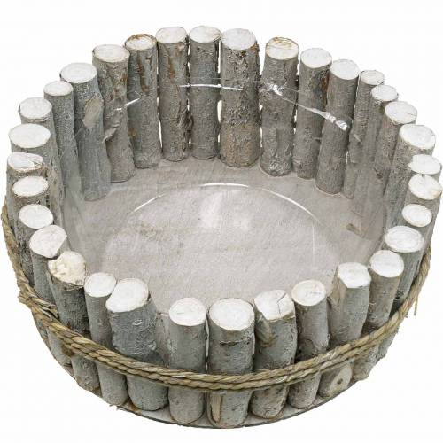 Floristik24 Vaso para plantador feito de ramos Ø33cm Alt.13cm