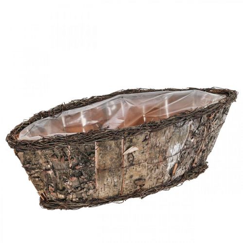 Floristik24 Tigela para plantas cesta decorativa videiras de bétula 17×15×34cm