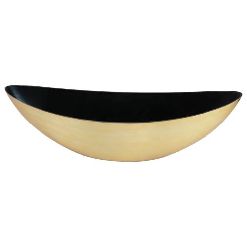 Floristik24 Vaso para plantas barco para plantas ouro preto 55×15×18cm