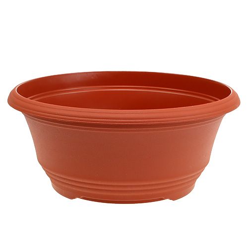 Floristik24 Vaso plástico para plantas Ø27cm redondo terracota 3 peças