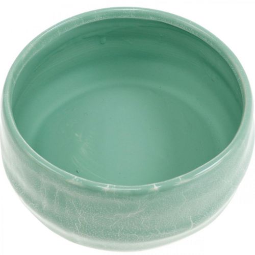 Floristik24 Tigela para plantas com padrão de cesta, decoração em cerâmica, tigela de arranjo redondo Ø16cm A7,5cm
