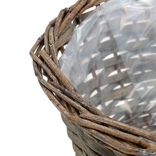 Floristik24 Tigela para plantas redonda cinza Ø30cm H16cm 1pç