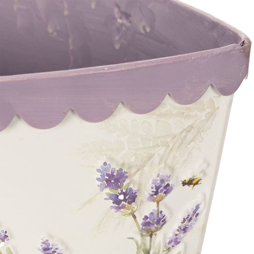 Itens Carrinho de mão com vaso de flores e elegante design lavanda, 46 cm