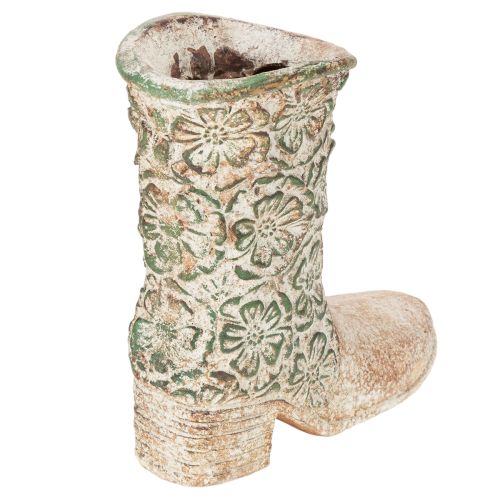 Vaso de flores, bota de cowboy, planta, sapato, estampa floral vintage, 24 cm | Floristik24.pt