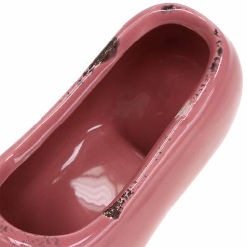 Itens Plantador de sapato feminino de cerâmica rosa, rosa, creme sortido 14 × 5cm H7cm 6pcs