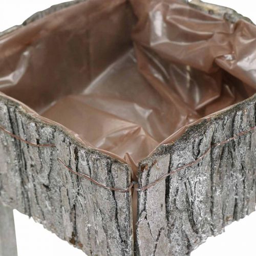 Floristik24 Cadeiras para plantar, plantador, decoração de jardim Shabby Chic, conjunto caiado de 2