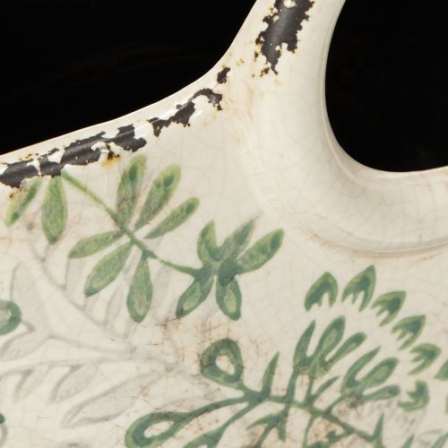 Itens Vaso de cerâmica para plantas, ideal para sala de estar e varanda, com 21 cm de diâmetro.