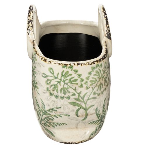 Itens Vaso de cerâmica para plantas, ideal para sala de estar e varanda, com 21 cm de diâmetro.