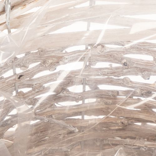 Cesta decorativa com pires, grande, para decoração de mesa, 34 cm | Floristik24.pt