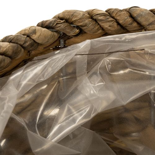 Itens Vaso para plantas com pires, pequeno cesto de palha para plantio, Ø17cm A13cm