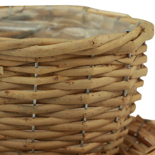 Floristik24 Vaso decorativo copo cesta de salgueiro verde natural Ø23cm