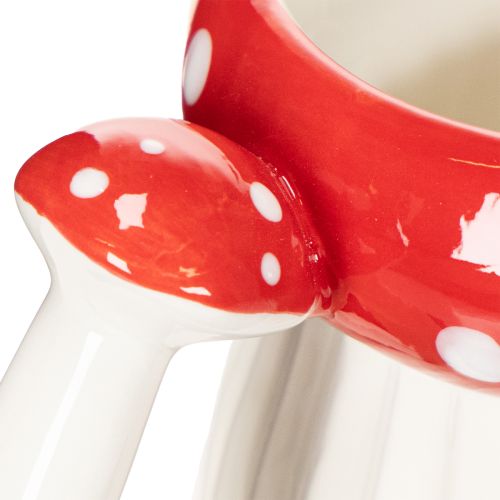 Caneca de cerâmica com decoração de cogumelo amanita muscaria, 10 cm | Floristik24.pt