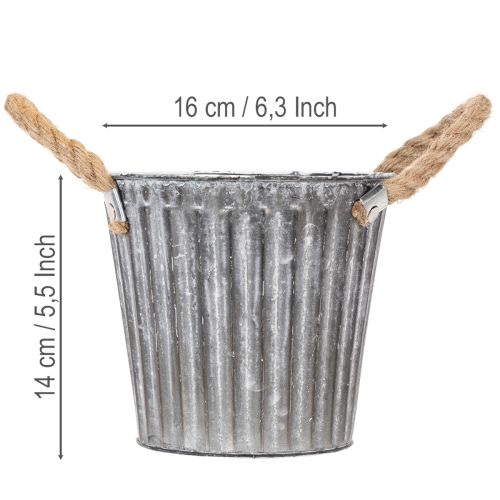 Vaso de metal para plantas,