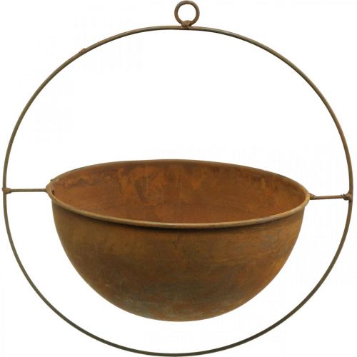 Floristik24 Tigela decorativa anel decorativo em metal pátina decoração pendurada Ø27cm