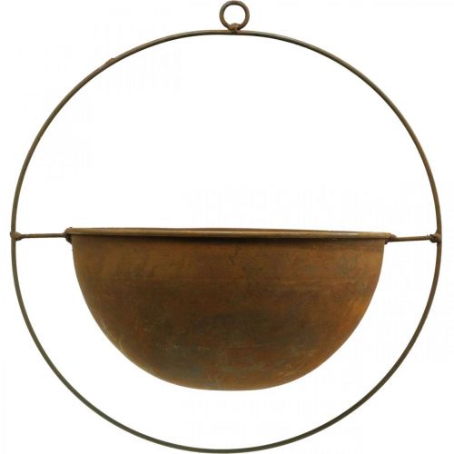 Floristik24 Tigela decorativa anel decorativo em metal pátina decoração pendurada Ø27cm