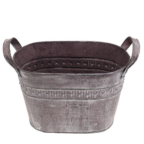 Floristik24 Vaso oval 20cm x 12cm Alt.14cm roxo