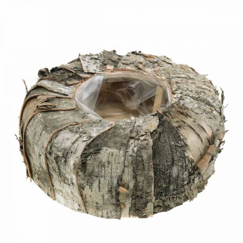Vaso para plantas vaso redondo de casca de bétula Ø25cm H10cm