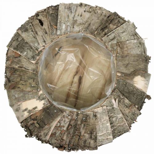 Itens Plantador redondo plantador de casca de bétula decoração de mesa Ø35cm H12cm