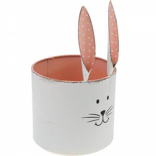 Floristik24 Vaso de cabeça de coelho, decoração de Páscoa, coelho de metal, decoração de primavera para plantio