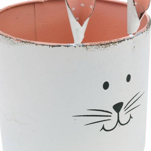 Floristik24 Vaso de cabeça de coelho, decoração de Páscoa, coelho de metal, decoração de primavera para plantio