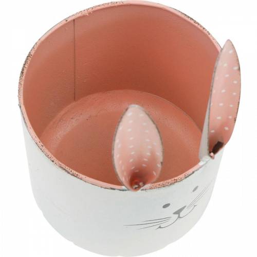 Floristik24 Vaso de cabeça de coelho, decoração de Páscoa, coelho de metal, decoração de primavera para plantio
