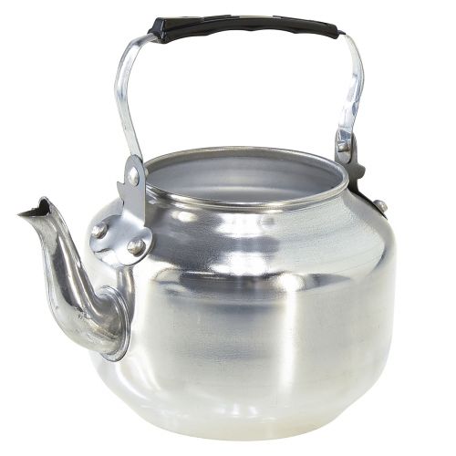 Floristik24 Vaso de metal decorativo jarro de água prata vintage Ø15cm