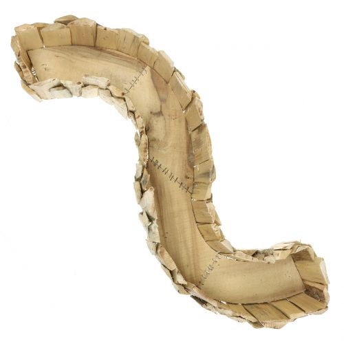 Floristik24 Floreira ondulada em madeira, natural L76cm