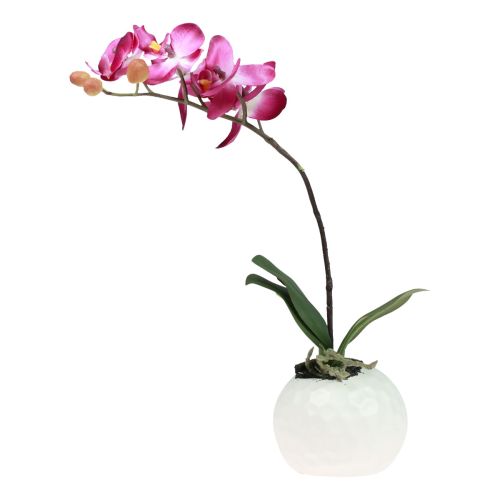 Itens Orquídeas artificiais em vaso Phalaenopsis flores artificiais orquídeas rosa 34cm