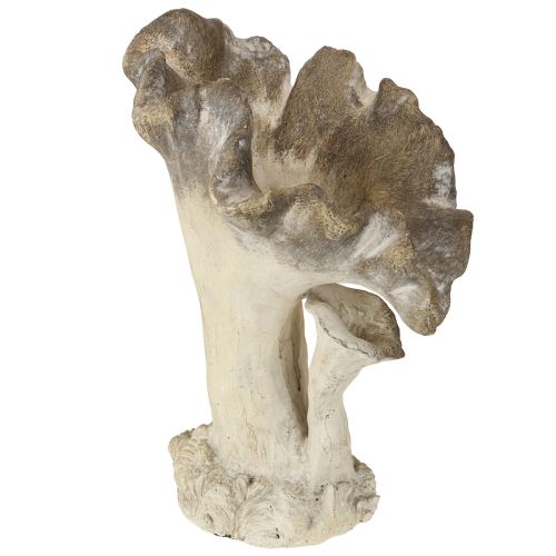 Decoração de cogumelo em pedra fundida, figura de jardim, cinza, 18×16×25cm