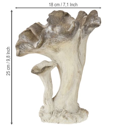 Itens Decoração de cogumelo em pedra fundida, figura de jardim, cinza, 18×16×25cm