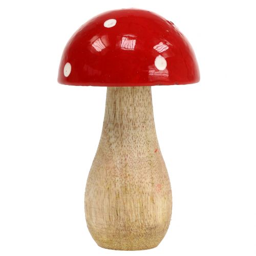 Floristik24 Toadstool feito de madeira vermelha 11,5cm