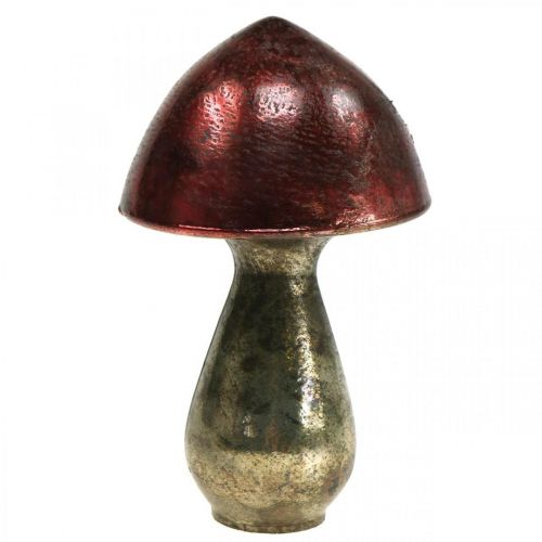 Itens Deco cogumelo vermelho vidro grande decoração de outono Ø14cm A23cm