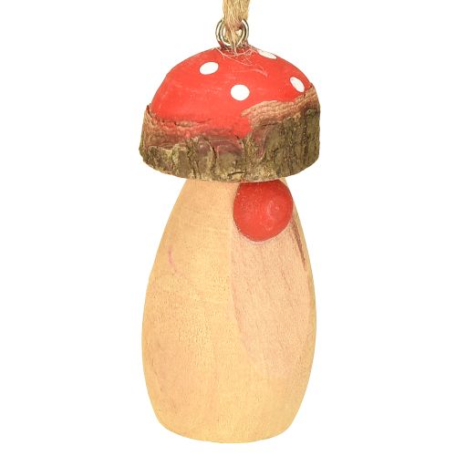 Itens Cogumelo para pendurar madeira branco, castanho sortido 6,5/8cm 8 un